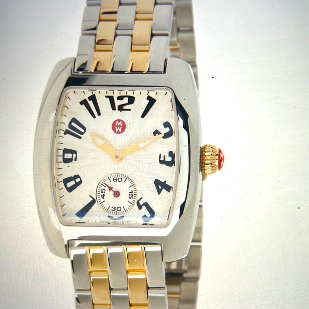 MICHELE Urban Two-Tone Diamond Watch Gold Silver Swiss